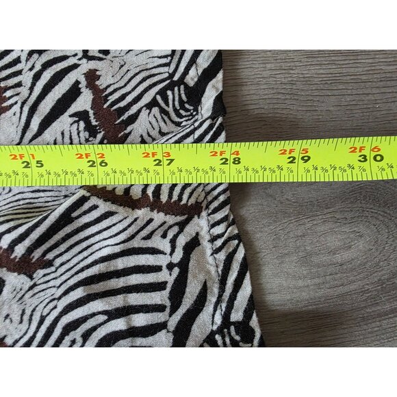 Anthony Mark Hankins Button-Down Shirt With Zebra Print Black White L - Picture 8 of 9